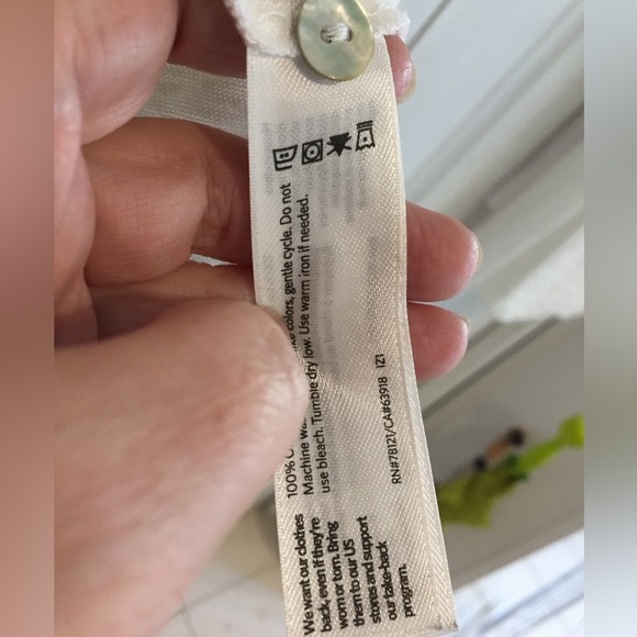 Eileen Fisher NWOT jersey linen button down loose fitting top - Picture 5 of 5